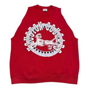 Vintage Santee 80s University of Houston Cougars Sleeveless Sweatshirt Adult XL‎